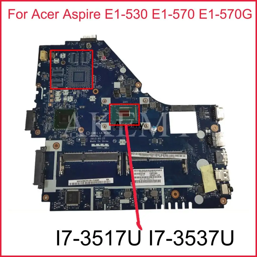 

Материнская плата Z5WE1 для ноутбука Acer Aspire LA-9535P E1-530 E1-570, материнская плата для ноутбука с E1-570G DDR3 100%, работает
