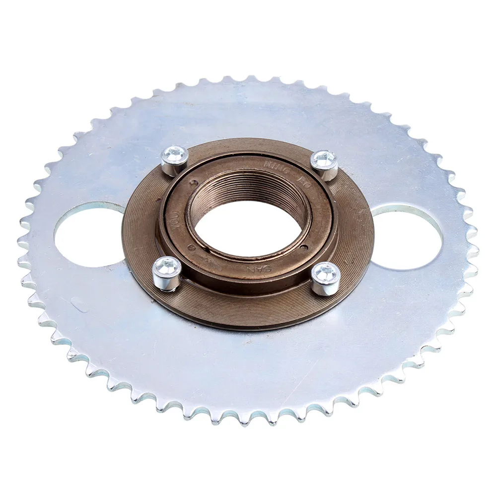 

Scooter Rear Wheel T8F 44T 4Hole Sprocket Chain Drive Gear With Freewheel Adapter Mini Motorcycle Electric Scooter Flywheel Part