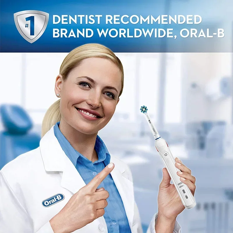 Электрическая зубная щетка Oral B Pro 4000, перезаряжаемая, 3D видимый датчик давления, 4 режима, звуковая зубная щетка для взрослых, чистка полости рта (art.: 3920ca6586bc1) - 3920ca6586bc1