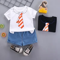boys summer short sleeve suit 2022 new clothes children fashion two piece set baby boy clothing