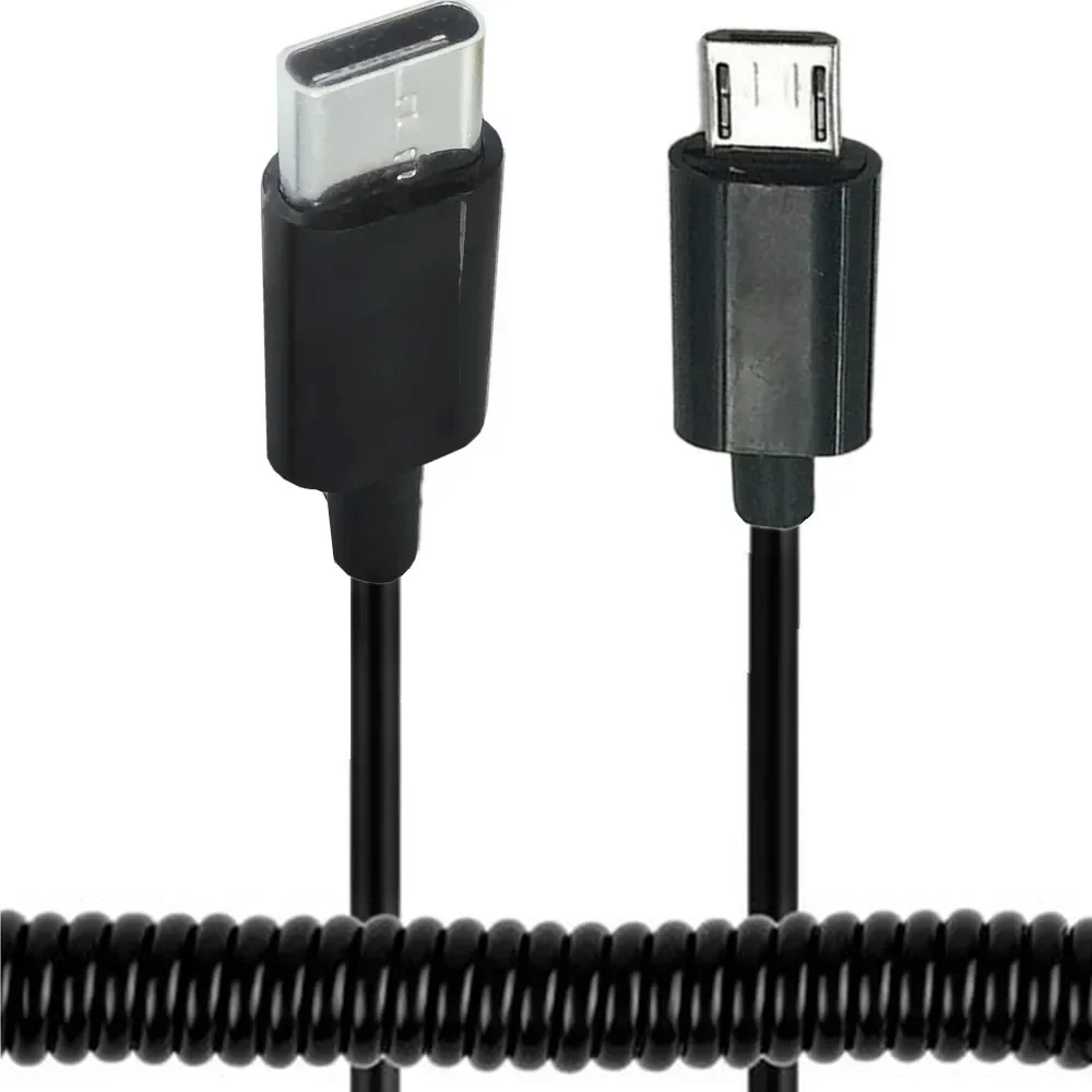 Спиральный спиральный адаптер USB 3.1 C-TYPE мама на 2.0 micro/mini 5P папа Кабель-адаптер 1 0 м 3