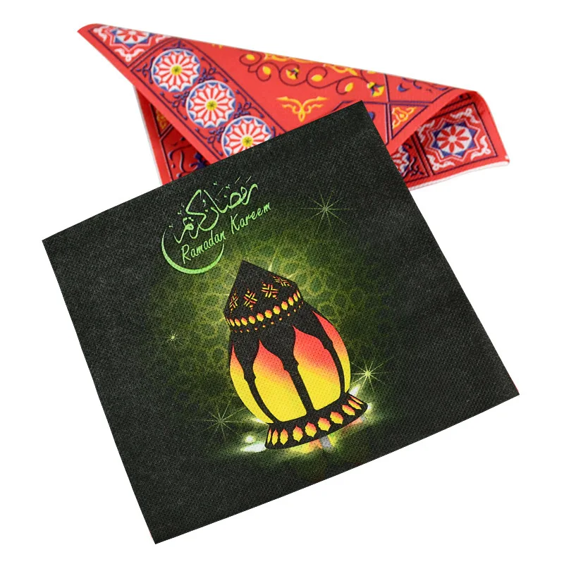 

20Pcs Eid Mubarak Paper Napkin Ramadan Kareem Disposable Tableware Napkin Tissue For Home Muslim Festival Party Table DIY Decor