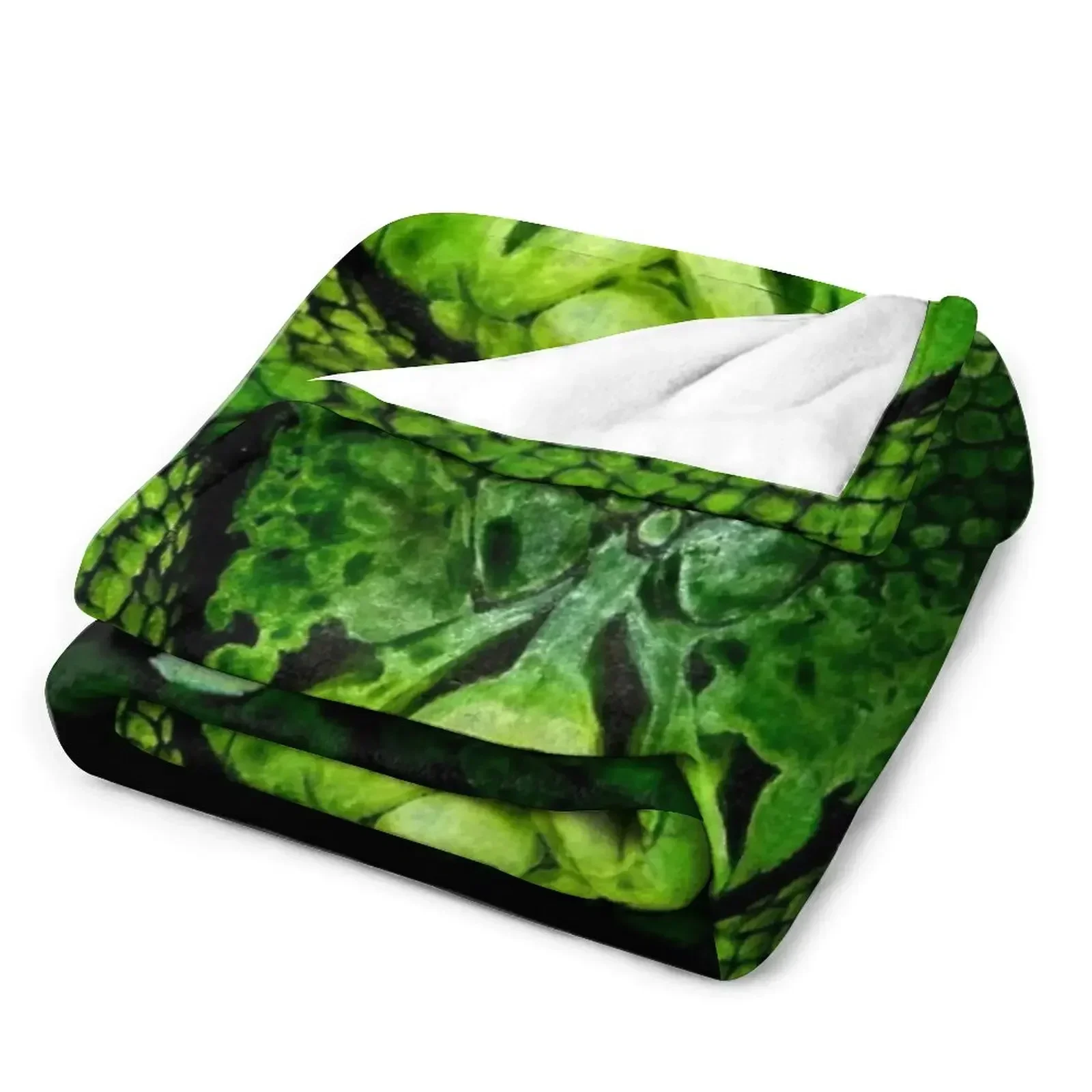 Одеяло Green Tree Python (Morelia viridis) Thermals для путешествий мягкие клетчатые одеяла