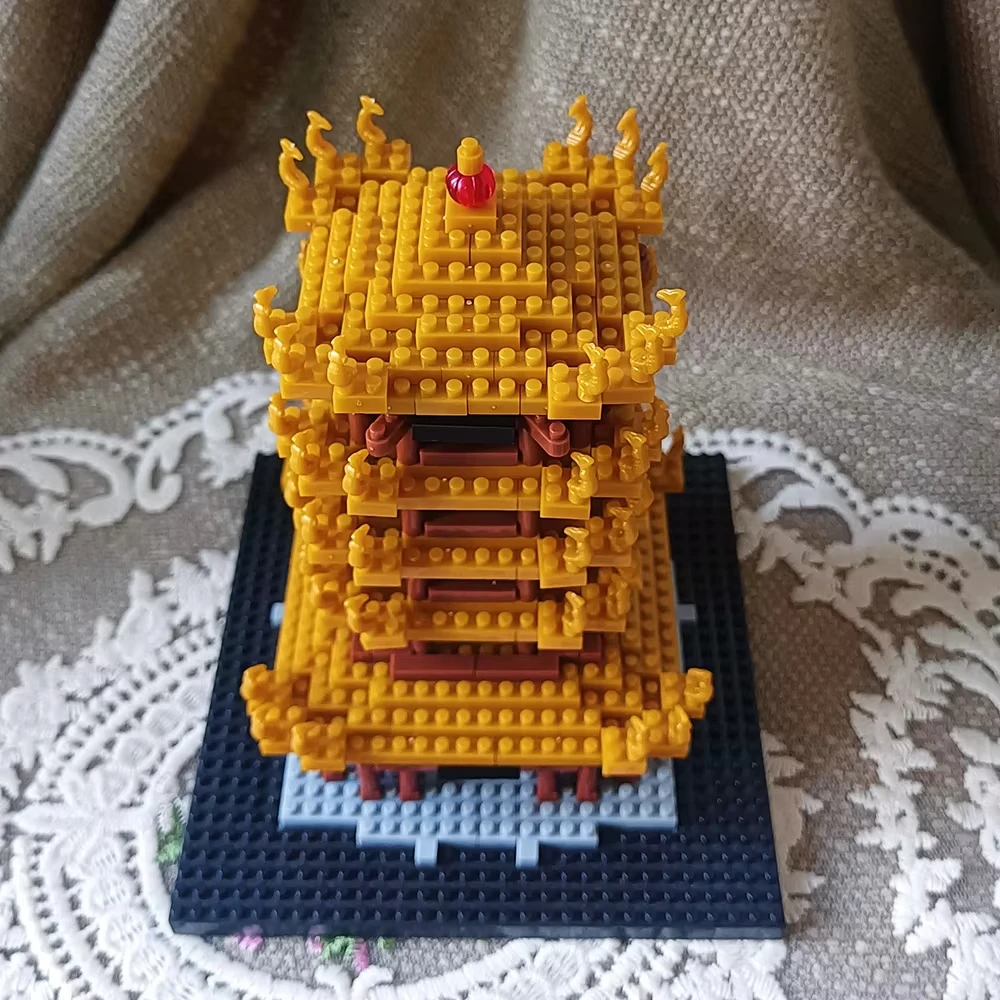 НОВЫЙ ToylinX 1350 шт. древняя китайская архитектура желтый журавль башня