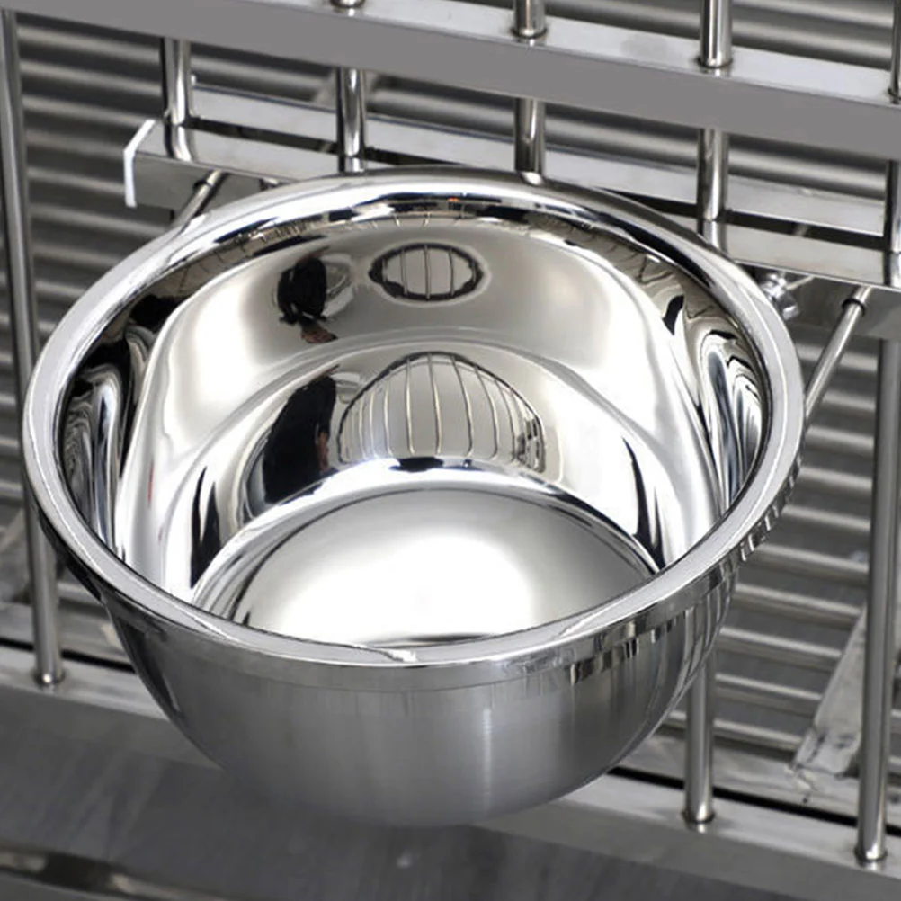 

Dog Food Bowl Pet Convenient Cat Stainless Steel Container Puppy Water Kitten Containers