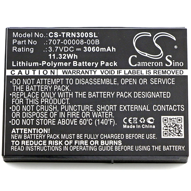 

Cameron Sino 3060mAh Battery For Trimble 707-00008-00A 707-00008-00B 85713-00 Juno 3A 3B 3D 3C 3 3E TNJ31 96410-00