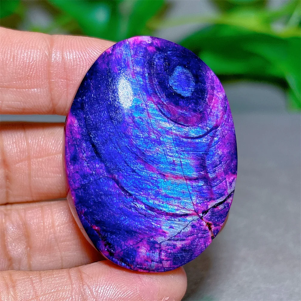 Фиолетовый лунный камень пальмовый кристалл натуральный кварцевый минералы