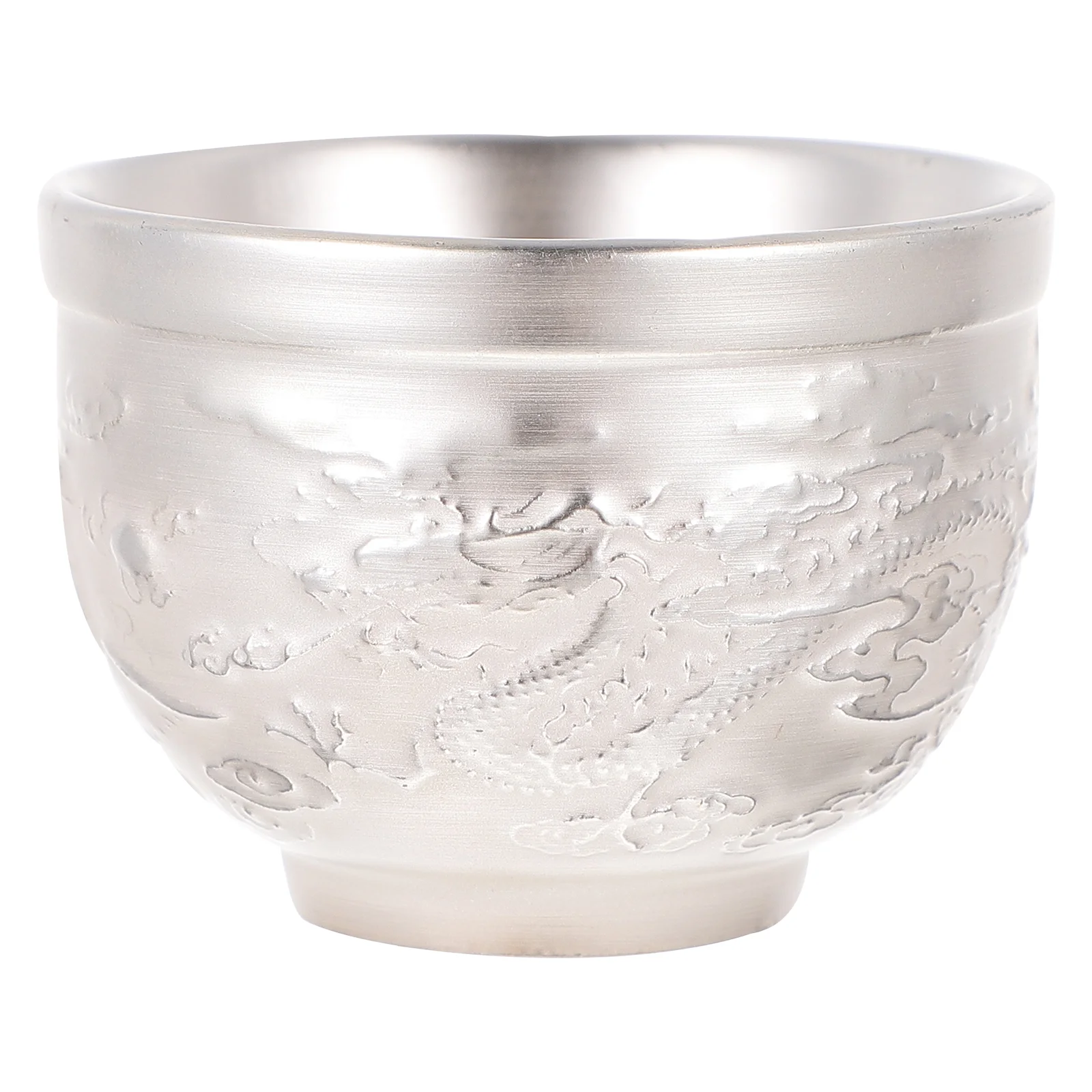 

Tea Cup Gongfu Chinese Silver Cups Teaware Vintage Bowl Coffee Metal Style Gift Loose Leaf Ceramicdrinking Single Accessories