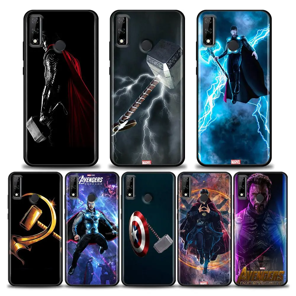 

Phone Case for Huawei Y6 Y7 Y9 2019 Y5p Y6p Y8s Y8p Y9a Y7a Mate 10 20 40 Pro RS Case Silicone Cover COOL Marvel Hero Thor