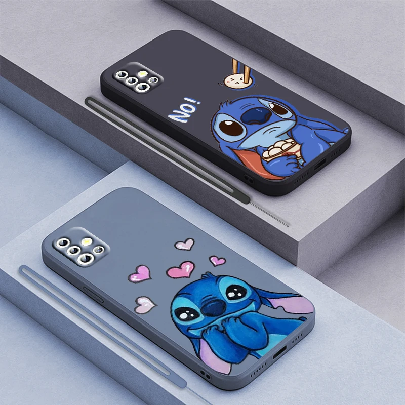 

Lilo Stitch Cartoon Angel For Samsung Galaxy A71 A51 A81 A91 A41 A31 A21S A11 A01 A50 A30 A20S 4G 5G Liquid Rope Phone Case