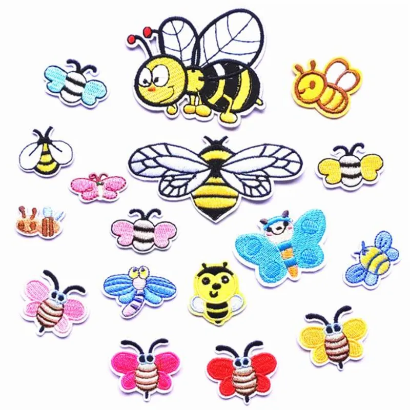 

Embroidery Animal Patch Bee Iron on Patch for clothing accessories Pattern Logo Diy Gifts Multiple Styles and Colors