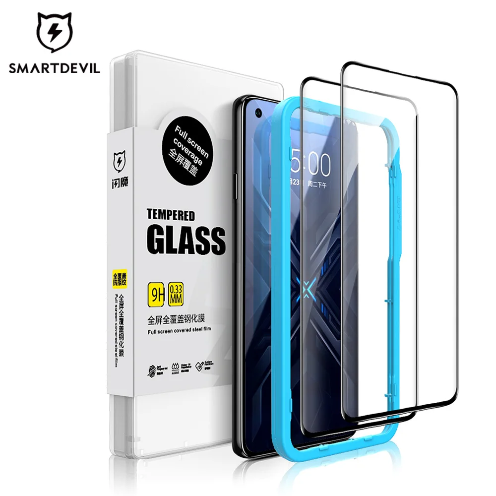 SmartDevil Screen Protectors For Black Shark 4 Full Coverage Tempered Glass For Black Shark 4 Pro HD Anti Blue Light