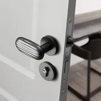 Creative Zinc Alloy Security Door Locks Interior Door Handle Lock Bedroom Mute Split Door Lock Furniture Hardware Supplies