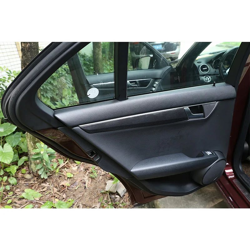 Цветная Автомобильная внутренняя дверная полоса из углеродного волокна отделка