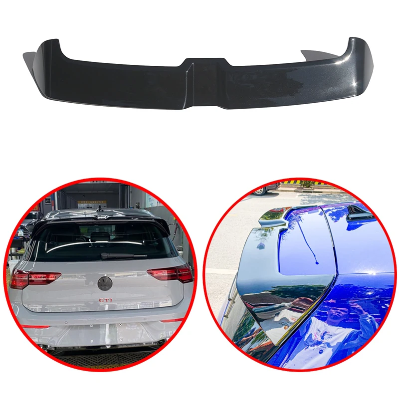 

For Volkswagen VW Golf 8 MK8 Ⅷ R GTI GTD GTE Spoiler 2020 2021 2022 high quality spoiler By Glossy Black Carbon Fiber