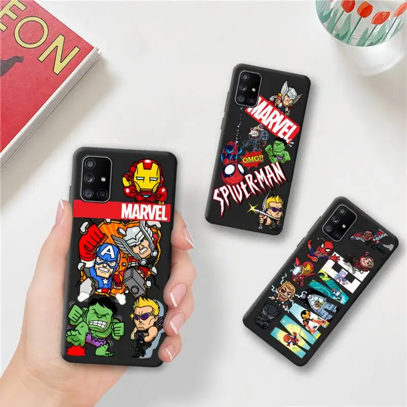 

Marvel Hero Spiderman Phone Case For Samsung Galaxy A52 A21S A02S A12 A31 A81 A10 A30 A32 A50 A80 A71 A51 5G