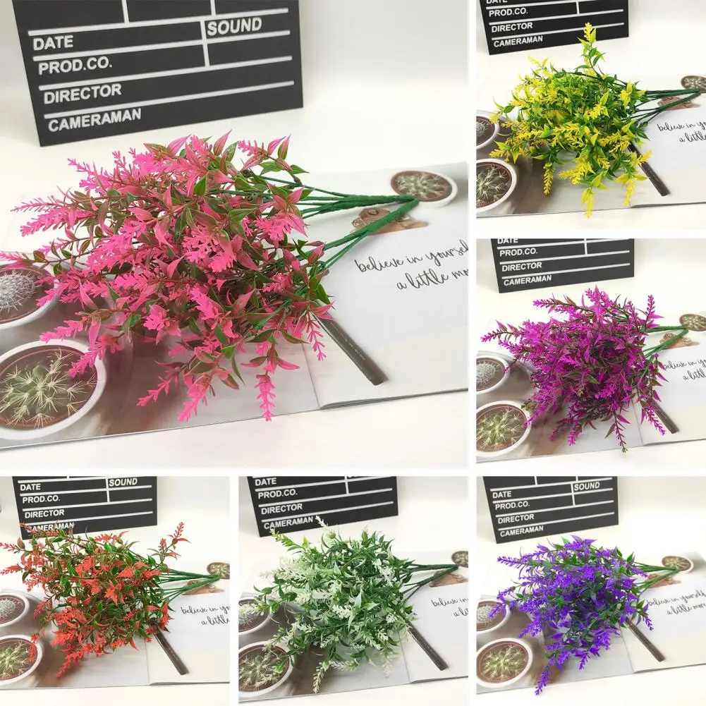 

8Pcs Lavender Wedding Decor Durable Water-free Realistic Long Lasting Vibrant Weather-resistant Exquisite Multicolor Lavender Fa