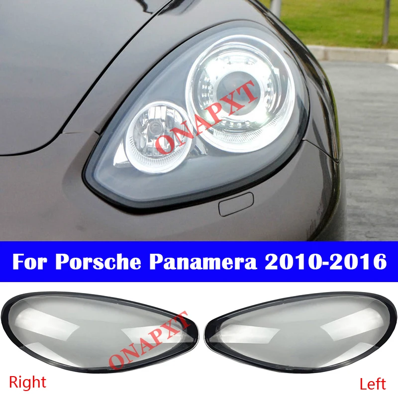 For Porsche Panamera 2010-2016 Car Headlight Cover Lens Glass Shell Front Headlamp Transparent Lampshade Auto Light Lamp