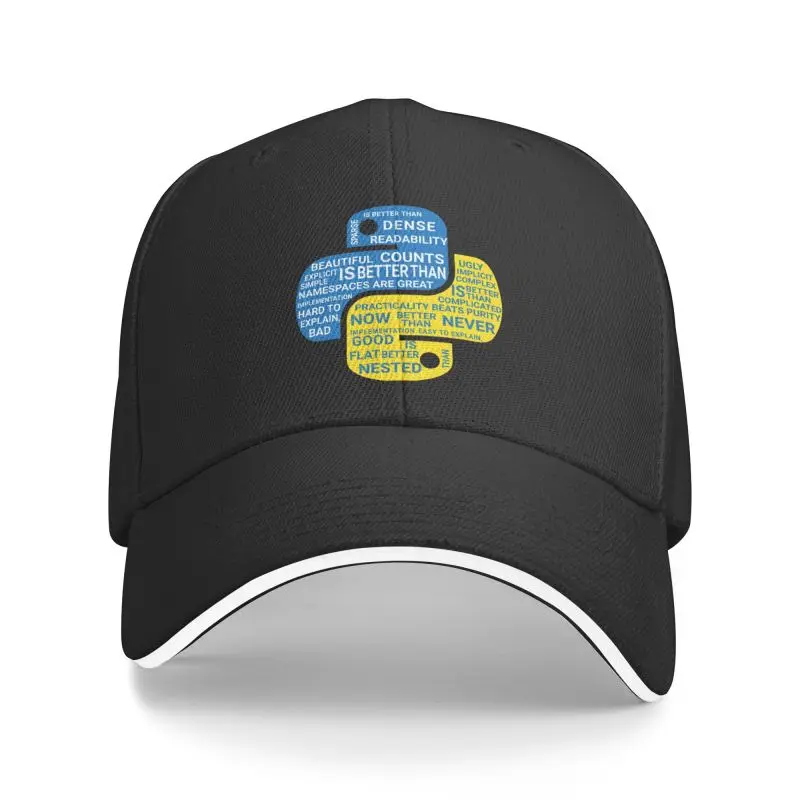 

Custom Python Programmers T-Shirt Baseball Cap Men Women Adjustable Programming Developer Coder Dad Hat Streetwear