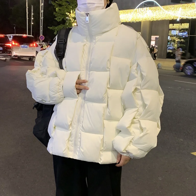 Winter Jacket Men Warm Fashion Oversized Thicken Down Jacket Men Streetwear Korean Loose Thick Short Coat Mens Parker Clothes
