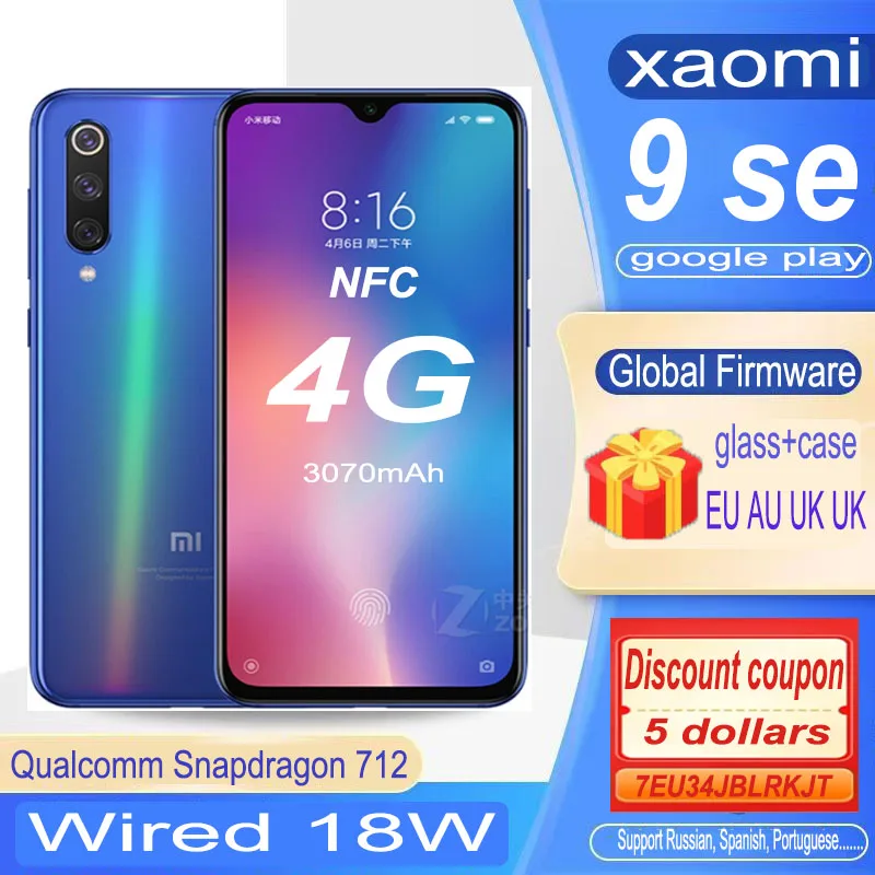 xiaomi 9 se celular Smartphone Global version 22.5W fast charge redmi  full netcom google play