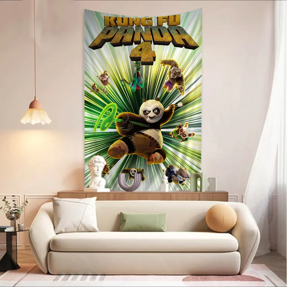 Мультяшный K-Kungfu P-Panda АНИМЕ DIY настенный гобелен гиппи цветок настенные ковры