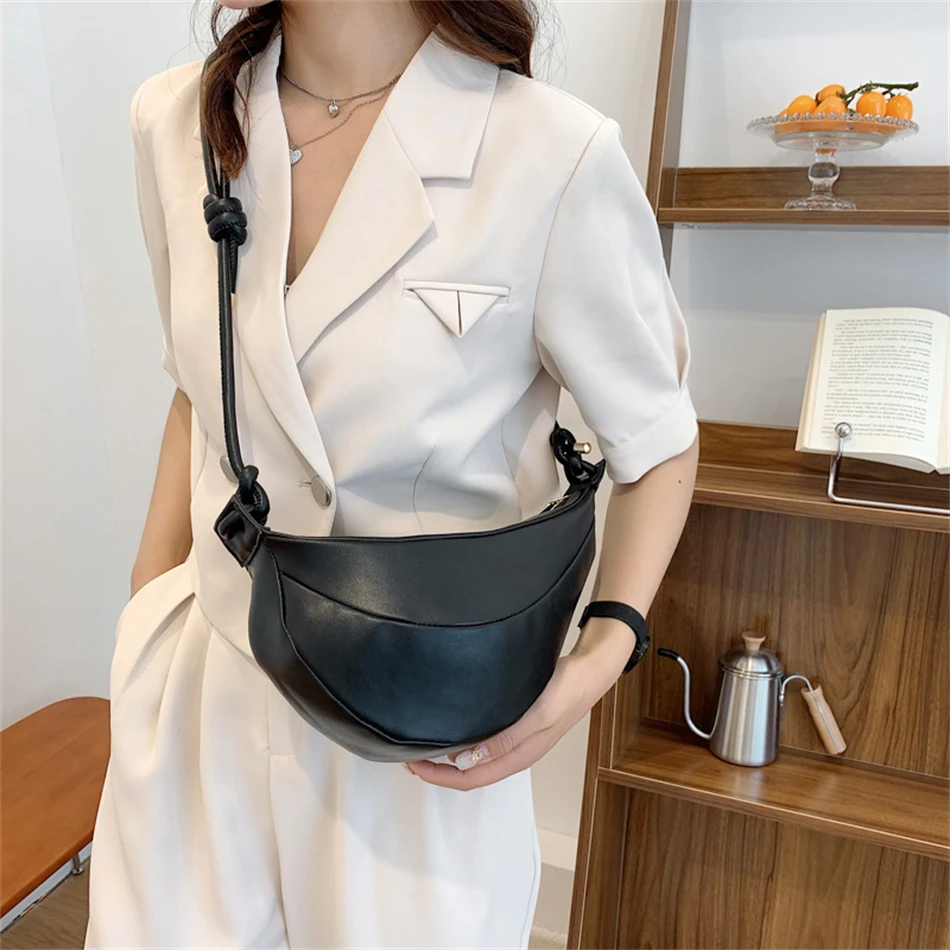 Женская сумка-хобо из мягкой кожи дизайнерская сумка через плечо лето 2022 - купить