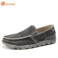 2022 summer new men canvas boat shoes outdoor lightweight slip on flat shoes loafer fashion casual non slip deck shoes big size