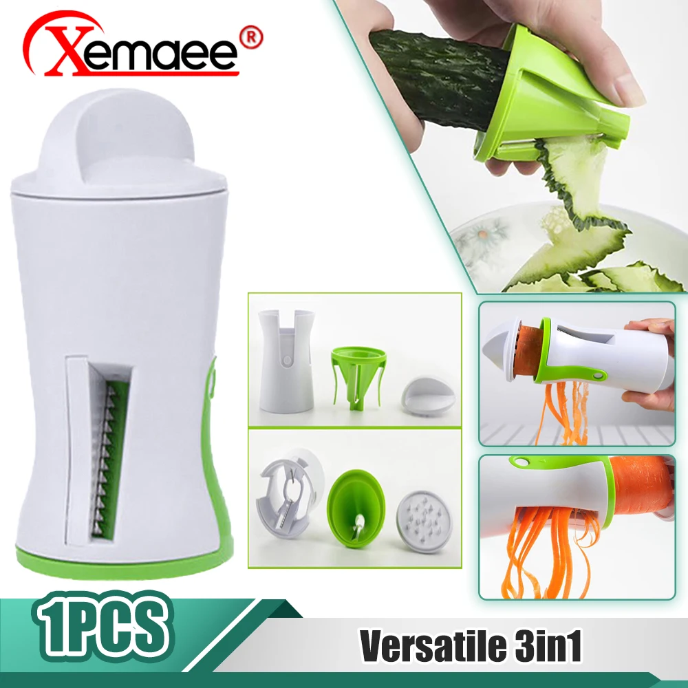 

1PC Portable Rotary Paring Knife Slicer Fruits and Vegetables Spiral Slicer Grater Salad Zucchini Noodles Making Kitchen Gadgets