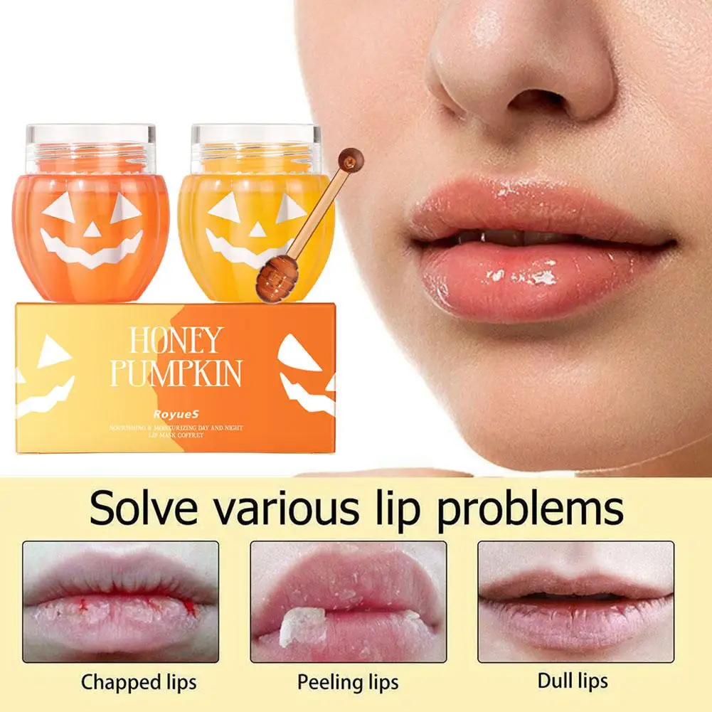 

Honey Pot Lip Balm Lip Balm For Day And Night Repair Pumpkin Jar Design Honey Pot Lip Balm With Wand Halloween Gift For Fri C2P0
