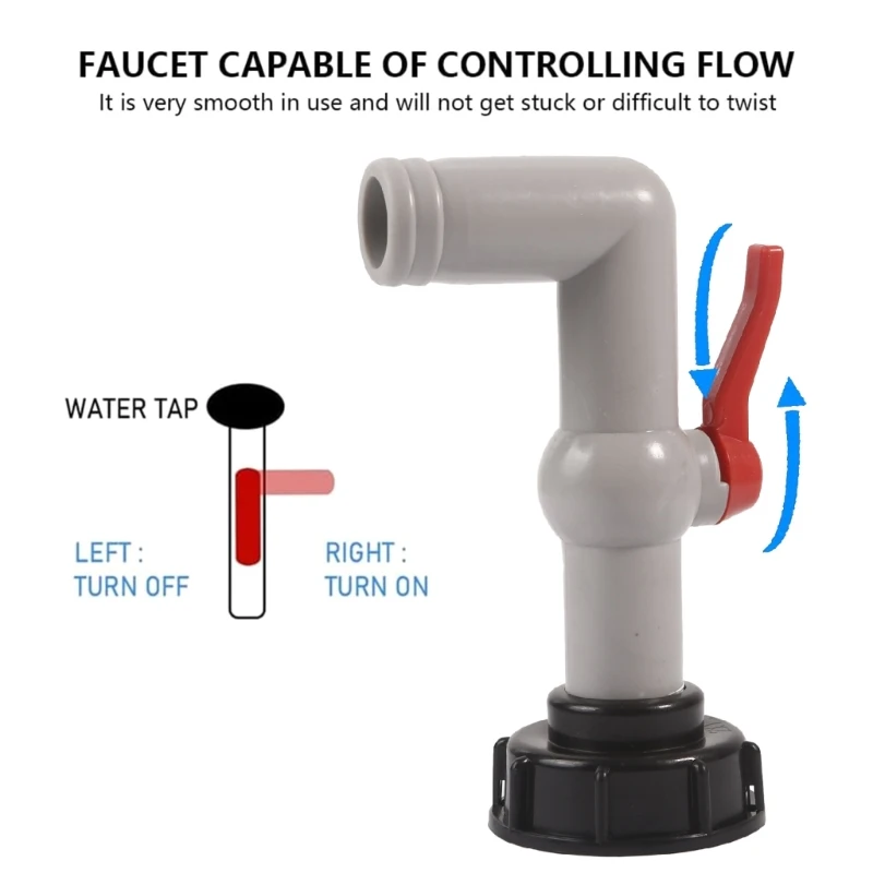 Выходной кран IBC 1-дюймовый шаровой выпускной клапан Адаптер для подключения