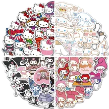 50Pcs Kawaii kuromi Stickers Cute Hello kitty Sticker For Laptop Phone Case Girls Sanrio My Melody Anime Stickers Kids Toys