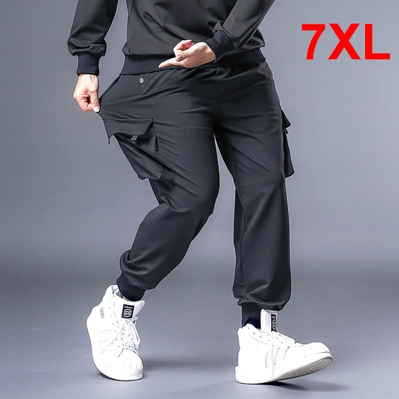 

Baggy Pants Men Hip Hop Streetwear Cargo Pant Big Size 7XL Sweatpants Male Jogger Oversize Fashion Trousers Plus Szie HX530
