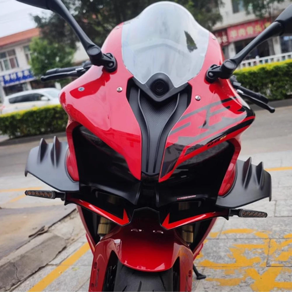 Фото Для QJMotor SRK 800RR крыло мотоцикла, передний спойлер, стабилизатор, декоративный обтекатель, воздушный дефлектор крылышка №3