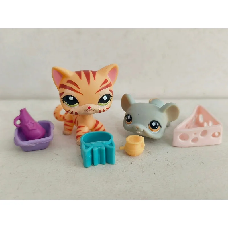 2 шт./лот фигурка LPS зубчатая крыса кошка # 1451 Вт/аксессуара Littlest Pet Shop игрушка