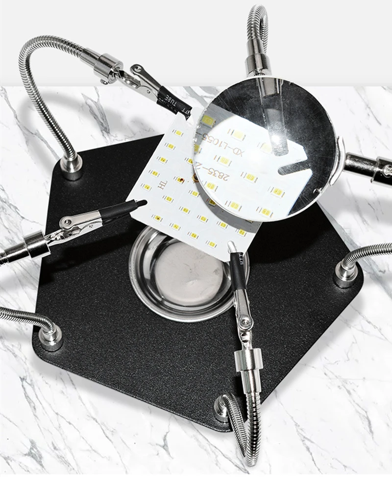 

3X Magnifying Glass Clamp Tool Desktop Welding Iron Frame Auxiliary Clamp Glass Welding Rework Repair Holder