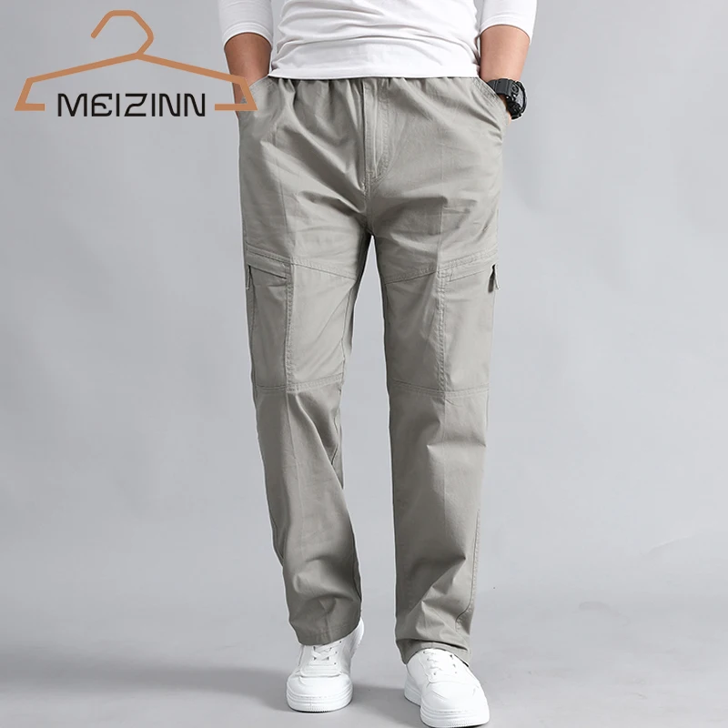 

Men Cotton Gray Cargo Pants 2022 New Military Tactics Comfortable Multi-Pockets Work Trousers Men High Quality Casual Pants Men