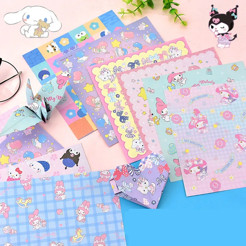 10set/ лот Sanrio Kuromi мелодия корицы Китти Memo Pad милый ручной работы бумаги оригами DIY