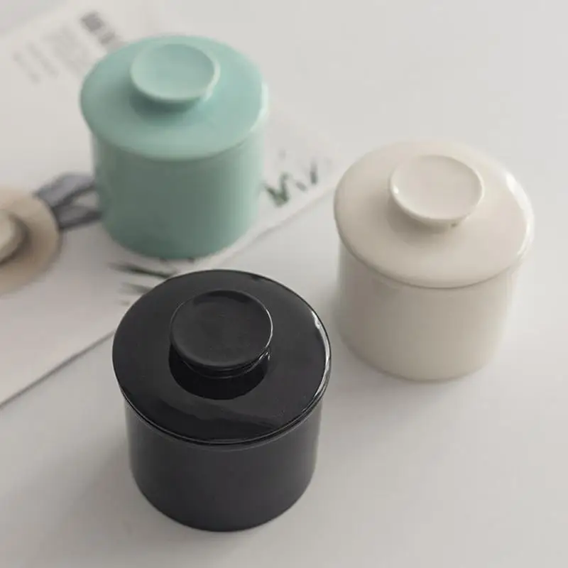 Фарфоровая подставка для масла круглая фарфоровая фермерский дом керамический