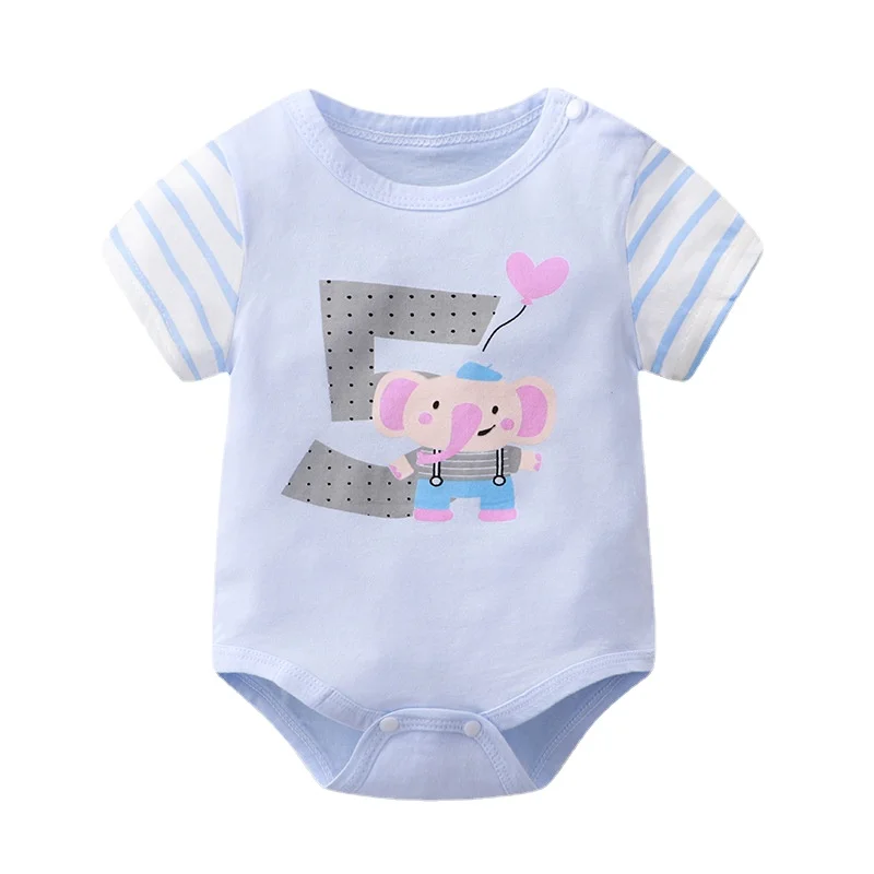 

Summer Newborn Baby Romper Infant Cotton Short Sleeve Body Suit Boy Girl Claasic Jumpsuits Baby Clothes 0-24M Infant Clothes