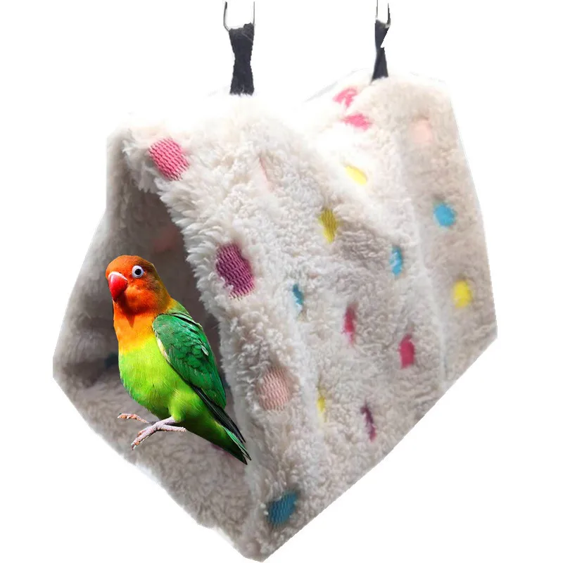

Pet Parrot Hammock Bird Hanging Bed House Plush Winter Warm Cage Nest Tent High Quality