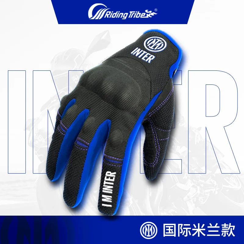 

New Inter Milan Motorcycle Gloves Windproof Waterproof Moto Men Motorbike Riding Glove Touch Screen Moto Motocross Gloves Winter