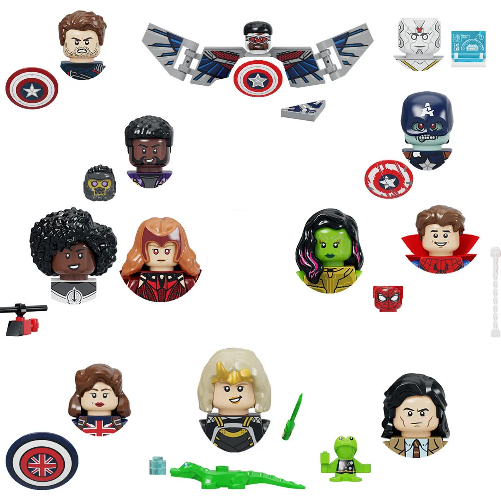 8 шт./лот Мстители Мини плавающая Летающая экшн-фигурка модель строительные блоки