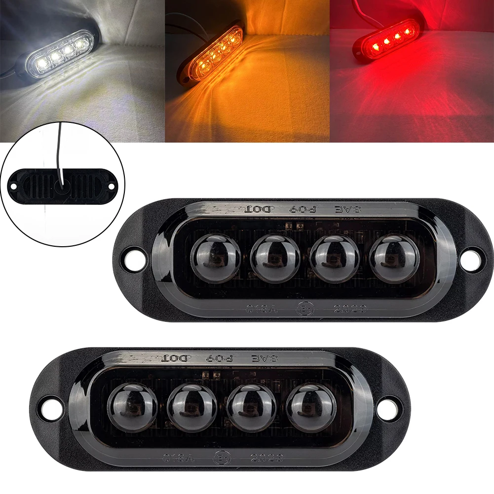 Габаритные огни с 4 светодиодами водонепроницаемые подходят для всех прицепов