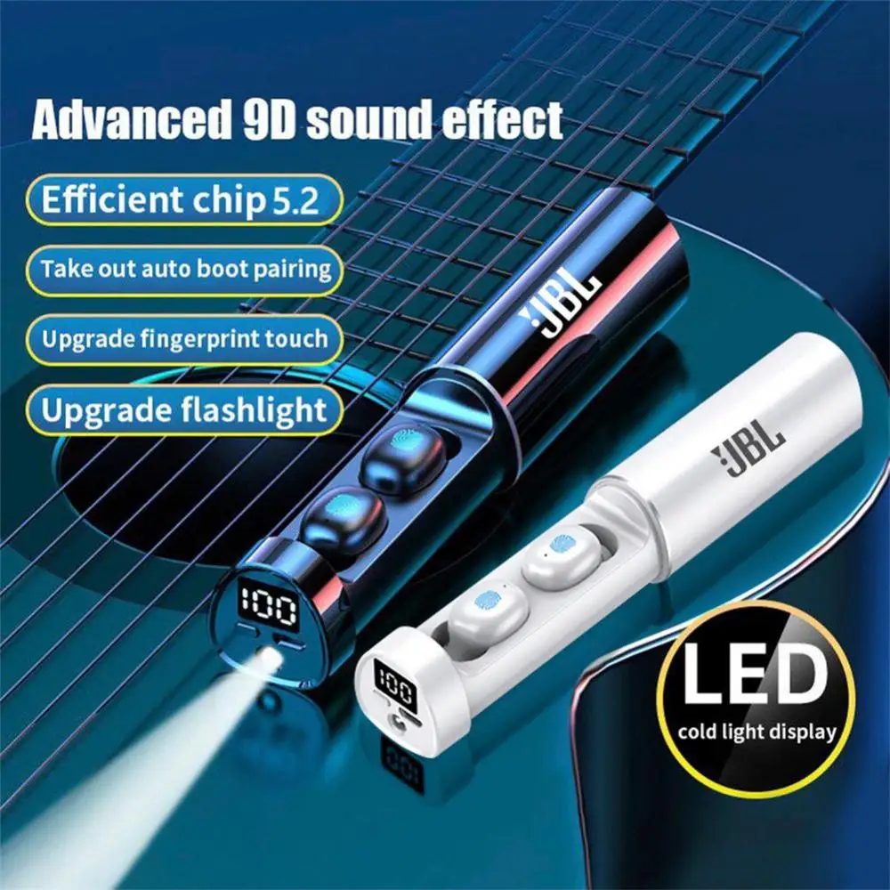 New Design JBL Bluetooth Wireless Headphones Waterproof Ear Hooks Earphones Noise Reduction Earbuds HiFi Stereo Headsets