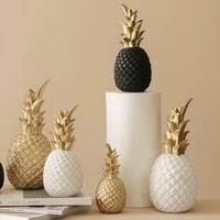 3 colors resin gold pineapple figurine living room office desk handmade nordic fruit crafts ornament home decoration accessories