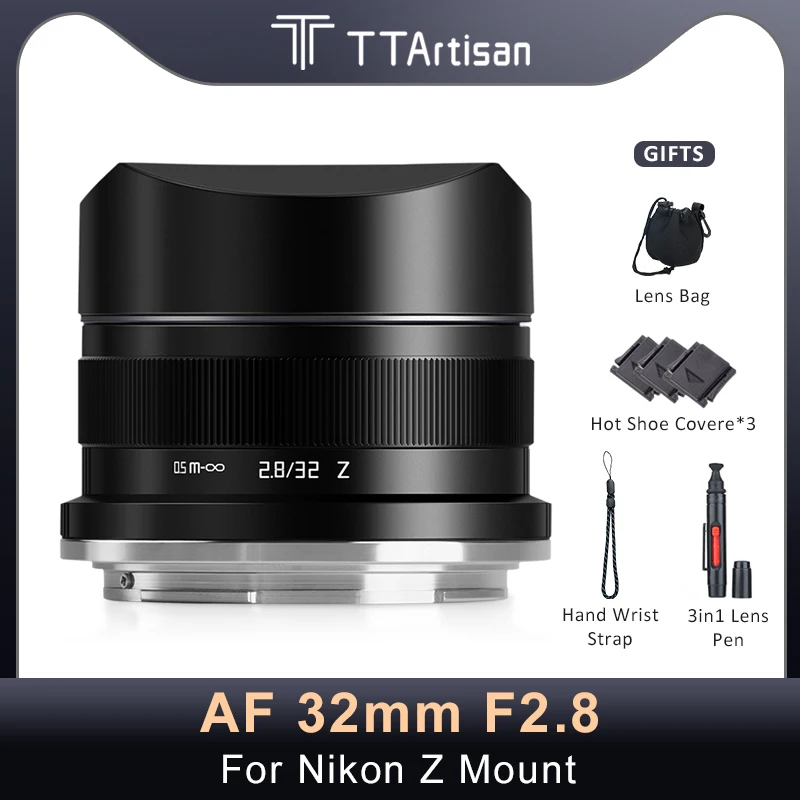 

TTArtisan 32mm f2.8 Wide Angle Prime Auto Focus Full Frame Lens for Nikon Z Mount Z5 Z6 Z6II Z7 Z7II Z9 Zfc Z30 Z50 Camera Lens