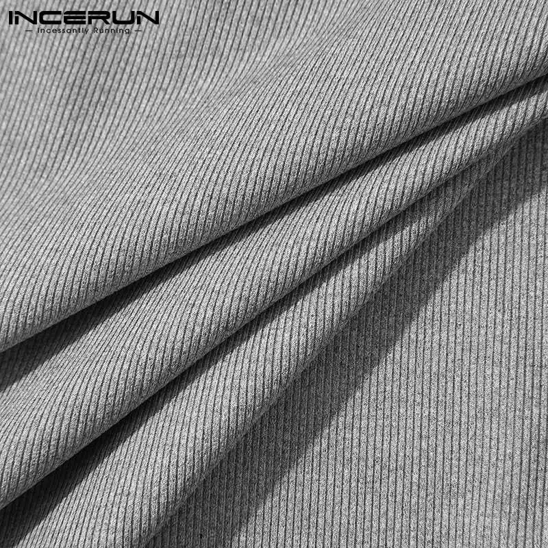 INCERUN Comfortable Homewear New Men's Onesies Cross Fashion Casual Style Male Tie Knit Sleeveless Triangle Bodysuits S-5XL 2021