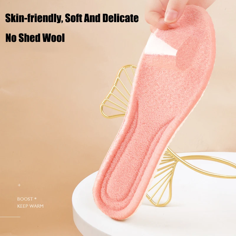 Warm Heated Insoles Thicken Thermal Felt Insoles for Shoes Men Women Snow Boots Shock Absorption Insert Soft Cashmere Shoe Pads