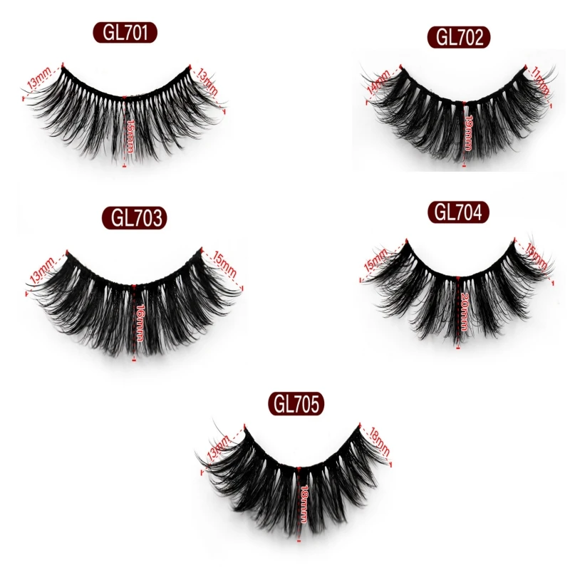 5 пар/лоток 3D искусственная норка прочный и долговечный многоразовый черный